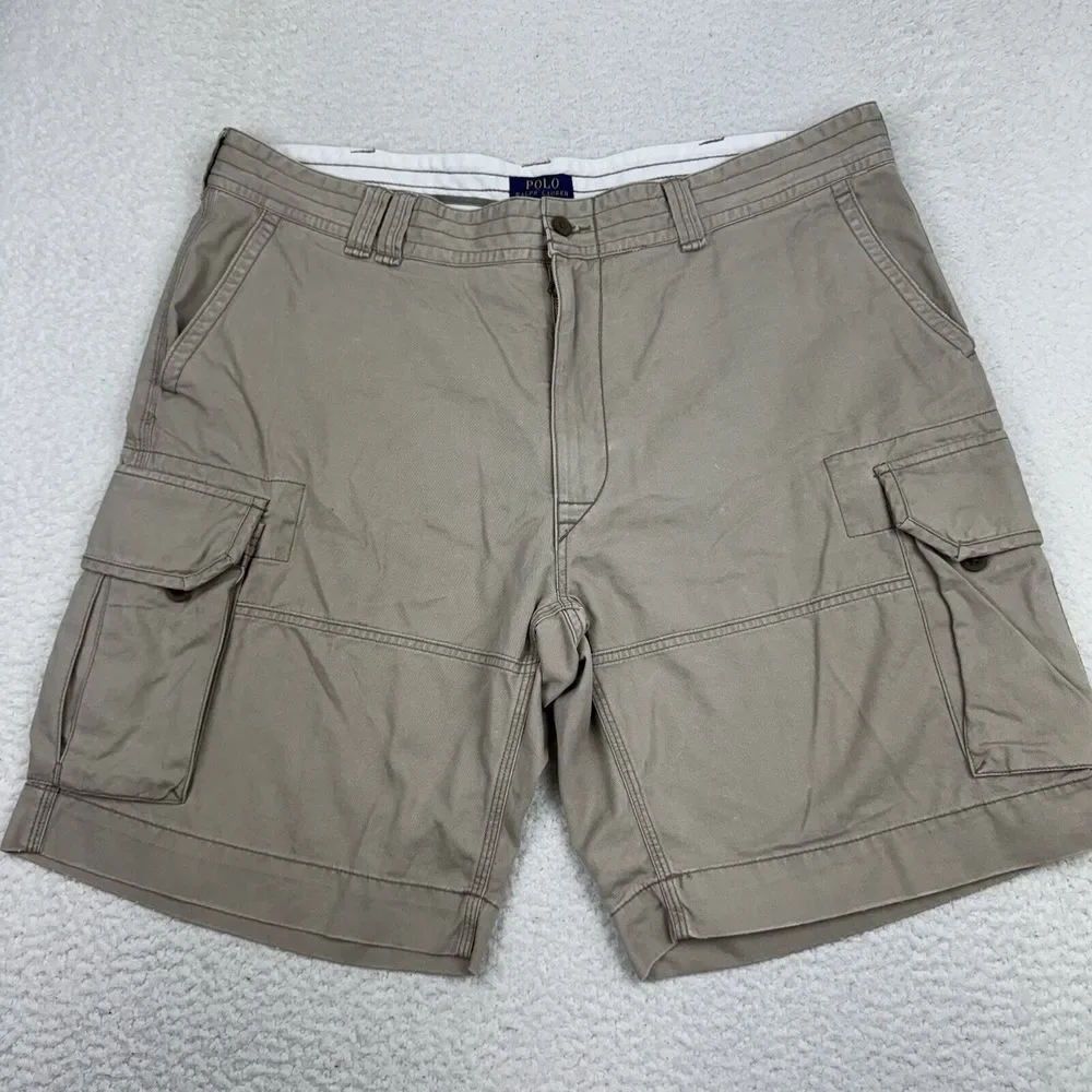 Polo‎ Ralph Lauren Shorts Mens 42 Beige Khaki Classic Chino Cargo Preppy 10